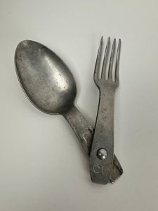 WWII German Aluminium Folding Fork & Spoon