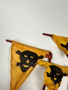SET OF 3 GERMAN WW2 LAND MINE MARKER WARNING FLAG …