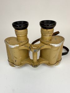 Late War Tan Painted Wehrmacht 6x30 Binoculars