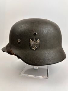 M35 'Re-issued' Ex DD Wehrmacht helmet 'Q66' camo