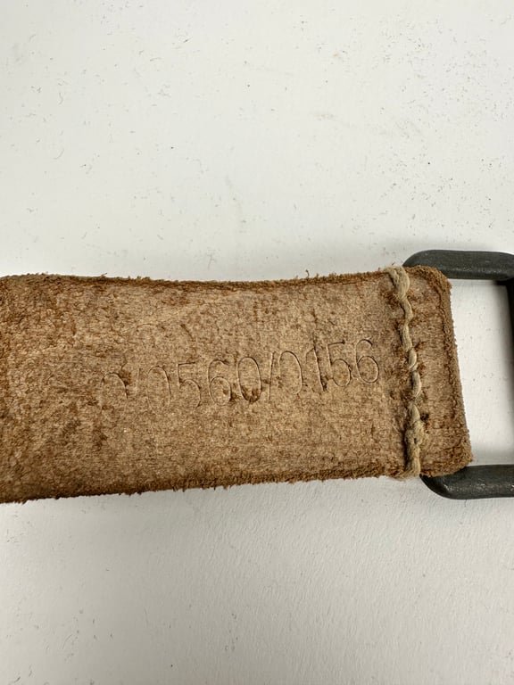 Set Wehrmacht/Luftwaffe Light Brown D-Ring Straps 'RBN' number — image 3