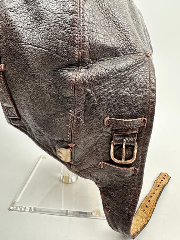 WW2 German Luftwaffe Leather Flying Helmet 1940 — image 4