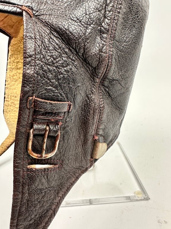 WW2 German Luftwaffe Leather Flying Helmet 1940 — image 5