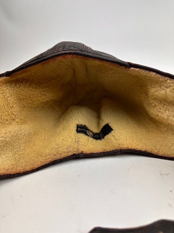 WW2 German Luftwaffe Leather Flying Helmet 1940 — image 6