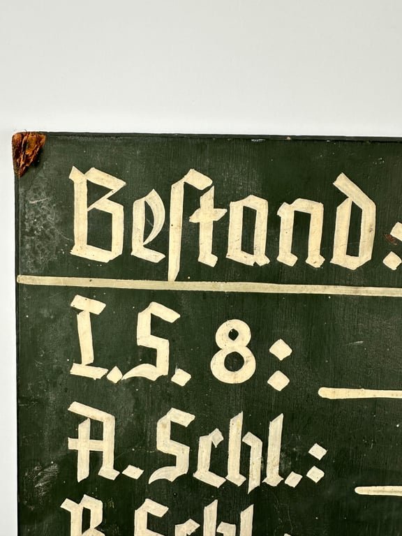 WW2 German warehouse stock sign — image 2