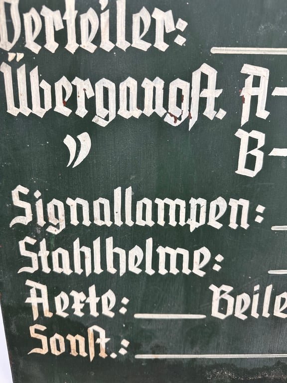 WW2 German warehouse stock sign — image 3