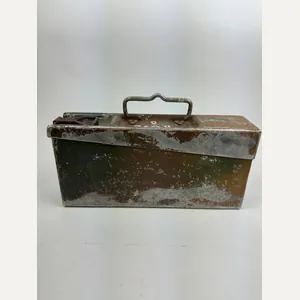 WW2 German aluminum MG34/42 3 Tone camouflaged 'Patronenkasten'