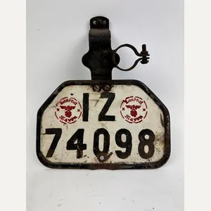 Orginal WW2 German license plate motorcycle