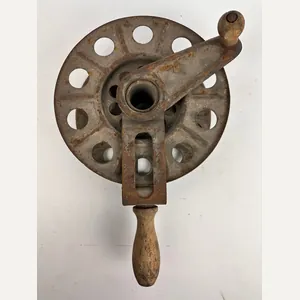 Original German WWII Big Hand Held Cable Reel With...