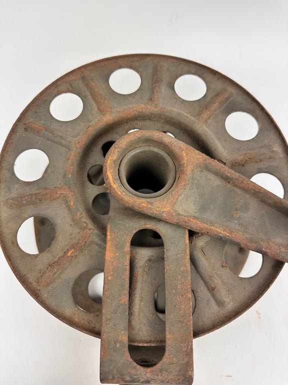 Original German WWII Big Hand Held Cable Reel With... — image 3