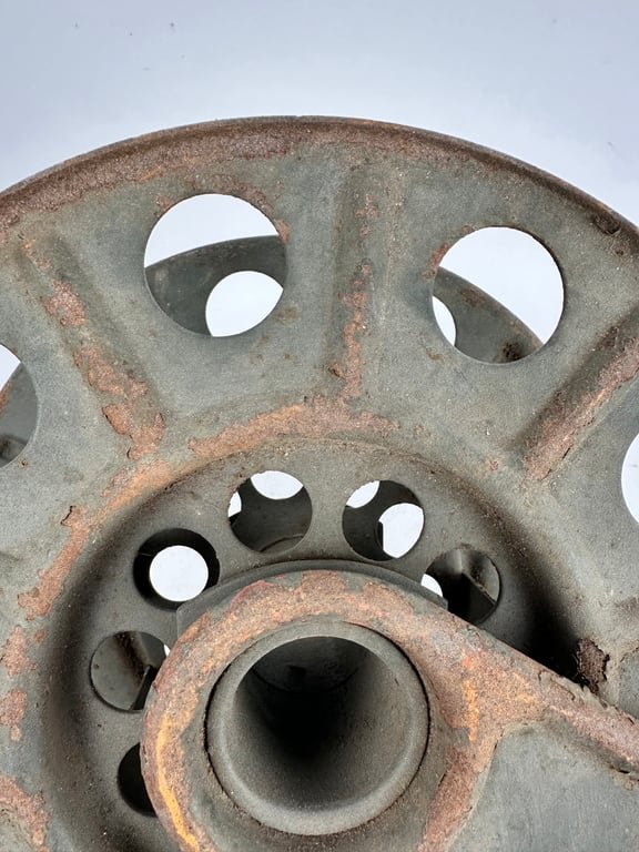 Original German WWII Big Hand Held Cable Reel With... — image 6