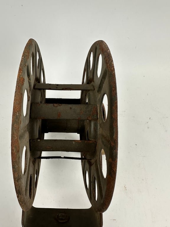 Original German WWII Big Hand Held Cable Reel With... — image 7