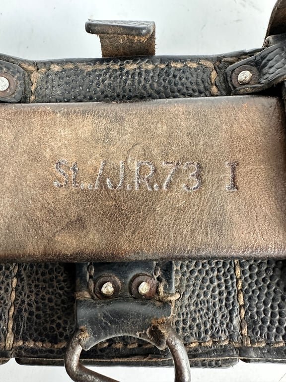 WW2 German Belt,Buckle and 2 K98 pouches 'found like this' — image 4