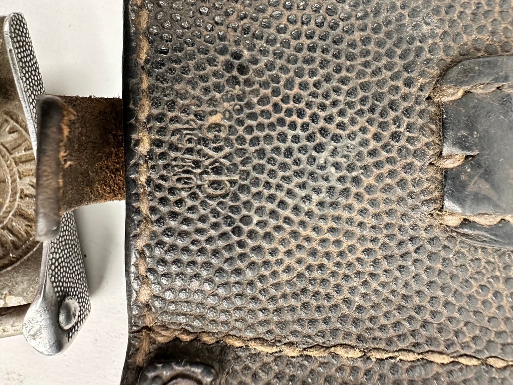 WW2 German Belt,Buckle and 2 K98 pouches 'found like this' — image 9