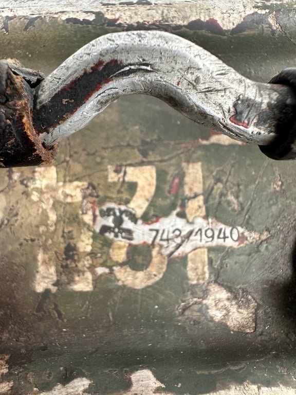 WW2 German Alu.Mg34 Camo 'Waffenmst. Werkzeug' box 1940 — image 7