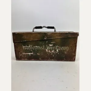 WW2 German Alu.Mg34 Camo 'Waffenmst. Werkzeug' box 1940