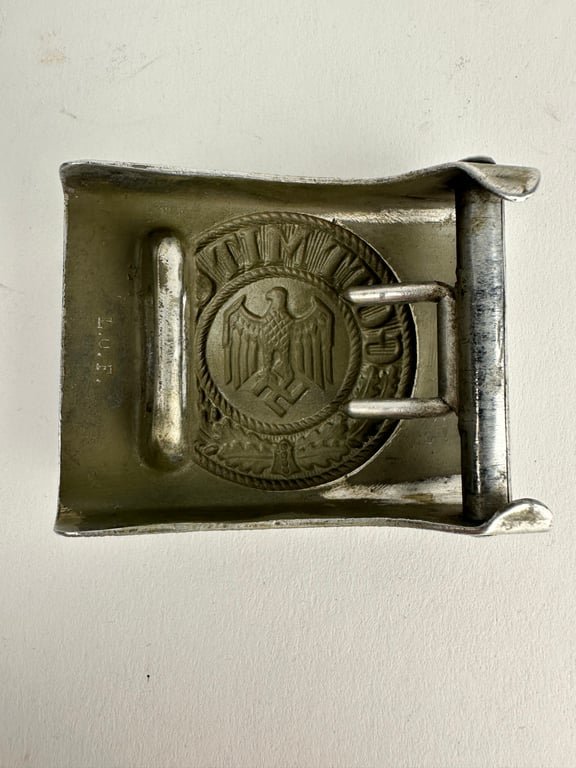 WW2 Aluminium Heer Belt Buckle L.u.F. mint — image 2