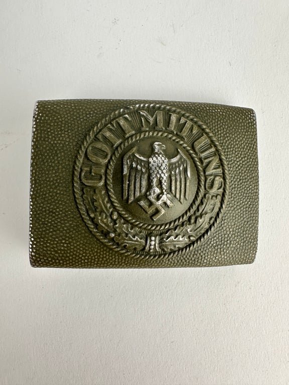 WW2 Aluminium Heer Belt Buckle L.u.F. mint — image 5