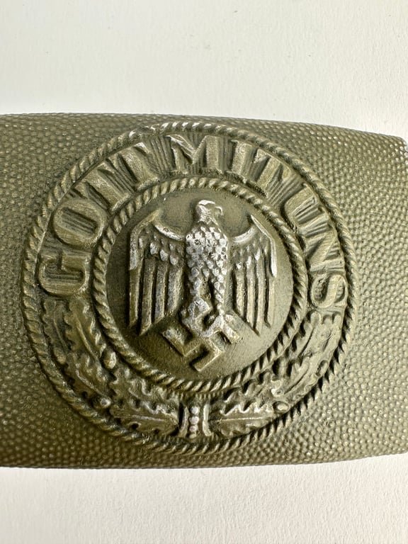 WW2 Aluminium Heer Belt Buckle L.u.F. mint — image 8