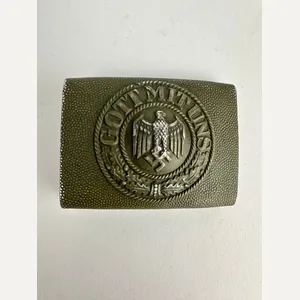 WW2 Aluminium Heer Belt Buckle L.u.F. mint