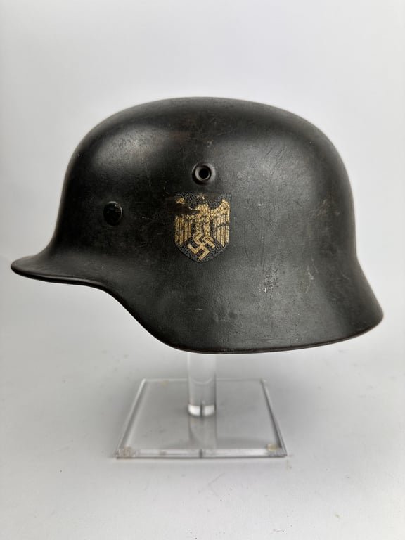 Untoched SD M40 Wehrmacht Helmet 'ET66' — image 11
