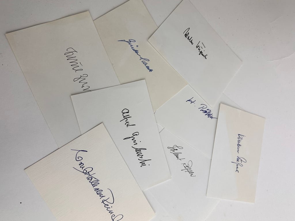 Lot German post-war original signatures of unknown... — image 10