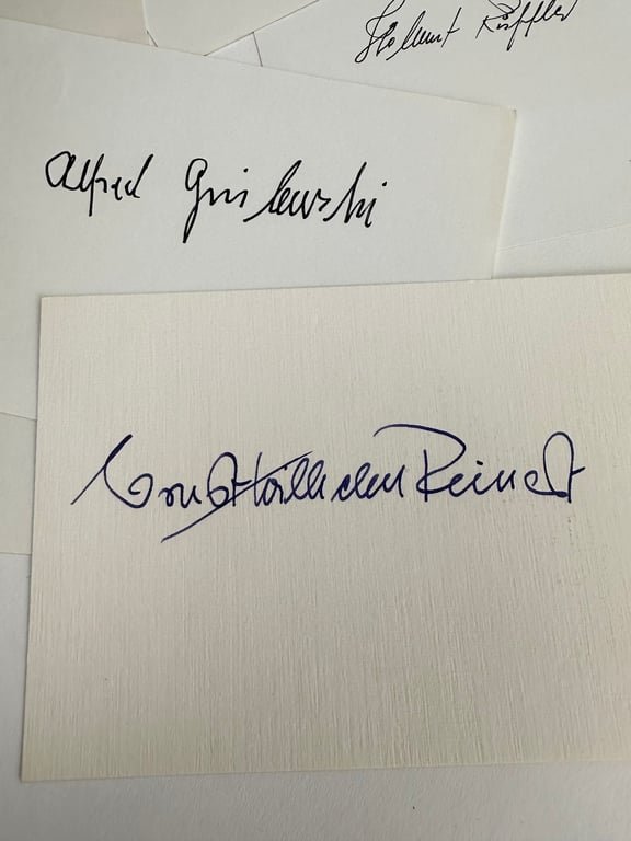 Lot German post-war original signatures of unknown... — image 11