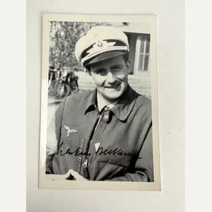 German post-war photo with orginal signature 'Unkn...