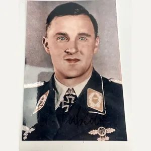 German post-war photo with orginal signature 'Ado...