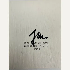 German post-war orginal signature 'Hans Joachim Ja...