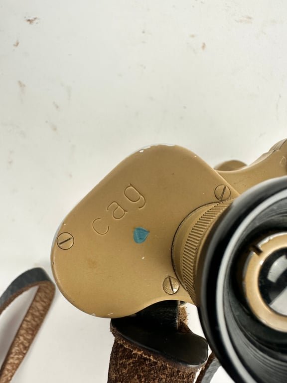 German WW2 Tan 6x30 Binoculars 'cag' — image 3