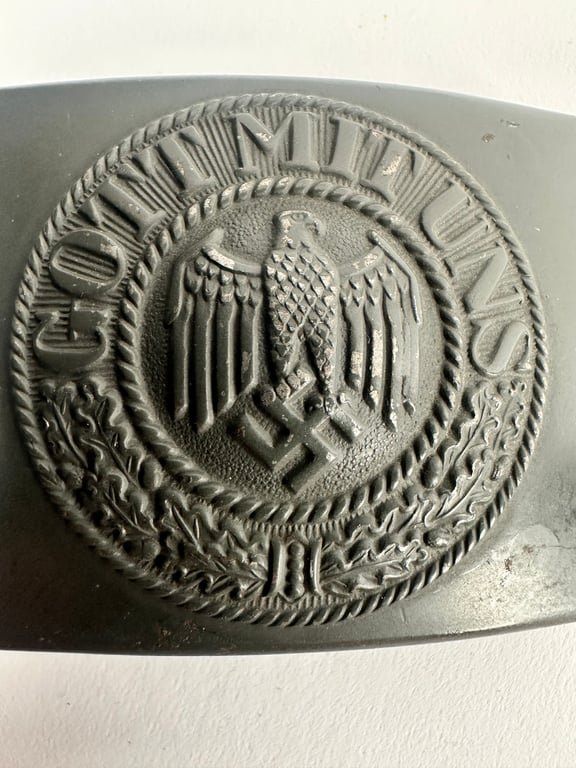 Steel Heer belt buckle marked C.T.D. 1943 'mint' — image 7