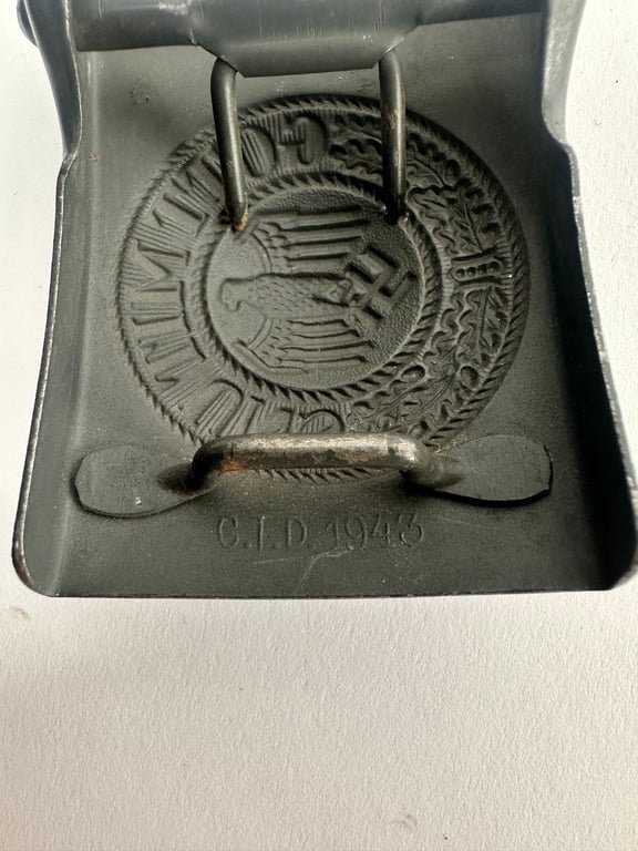 Steel Heer belt buckle marked C.T.D. 1943 'mint' — image 8