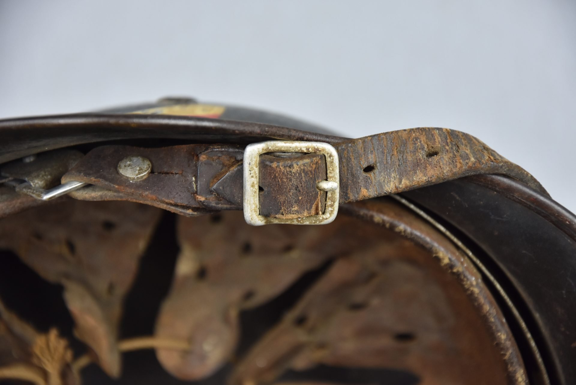 Early M35 Luftwaffe double decal steel helmet with droop tail eagle ET64 1937 — image 17