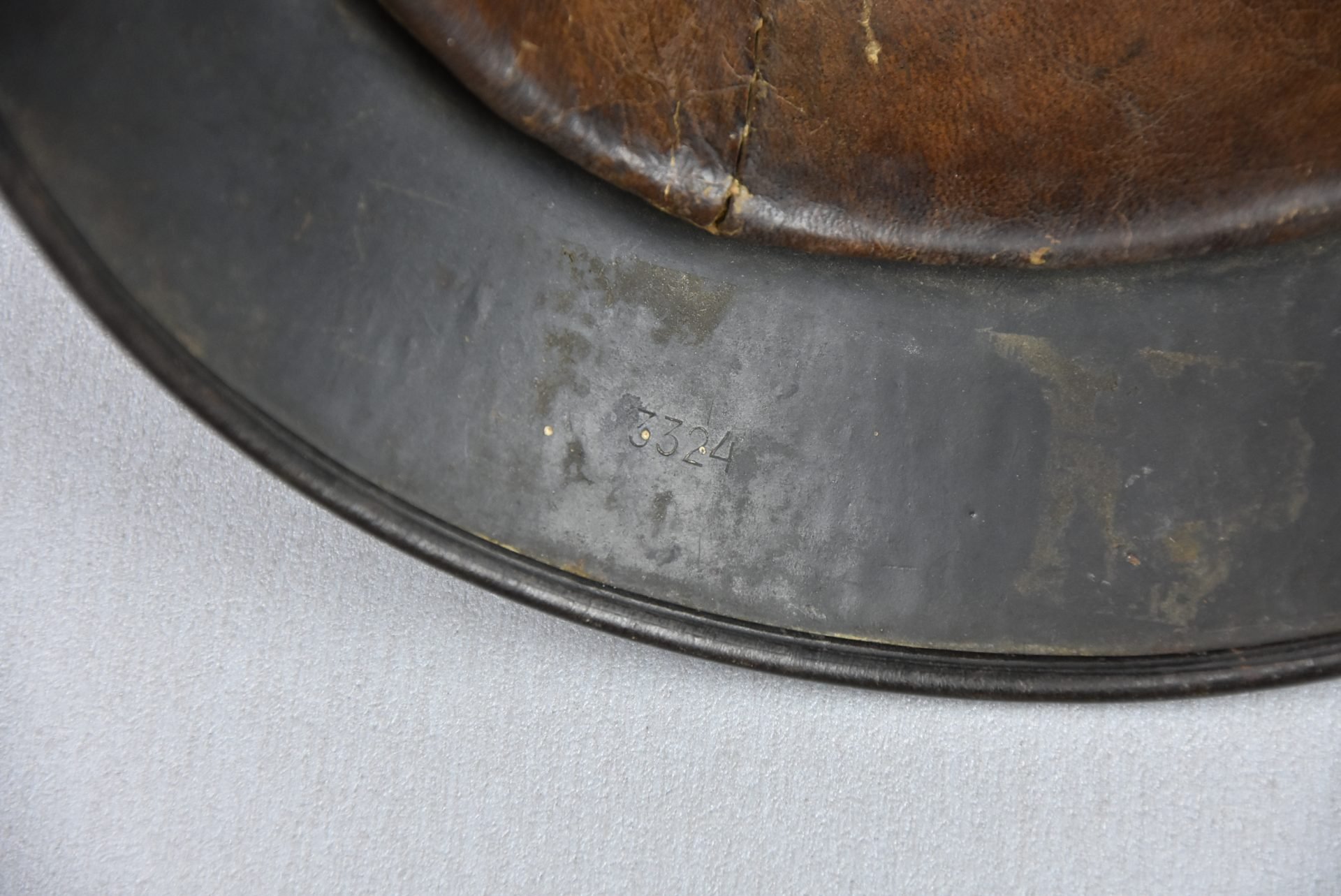Early M35 Luftwaffe double decal steel helmet with droop tail eagle ET64 1937 — image 20