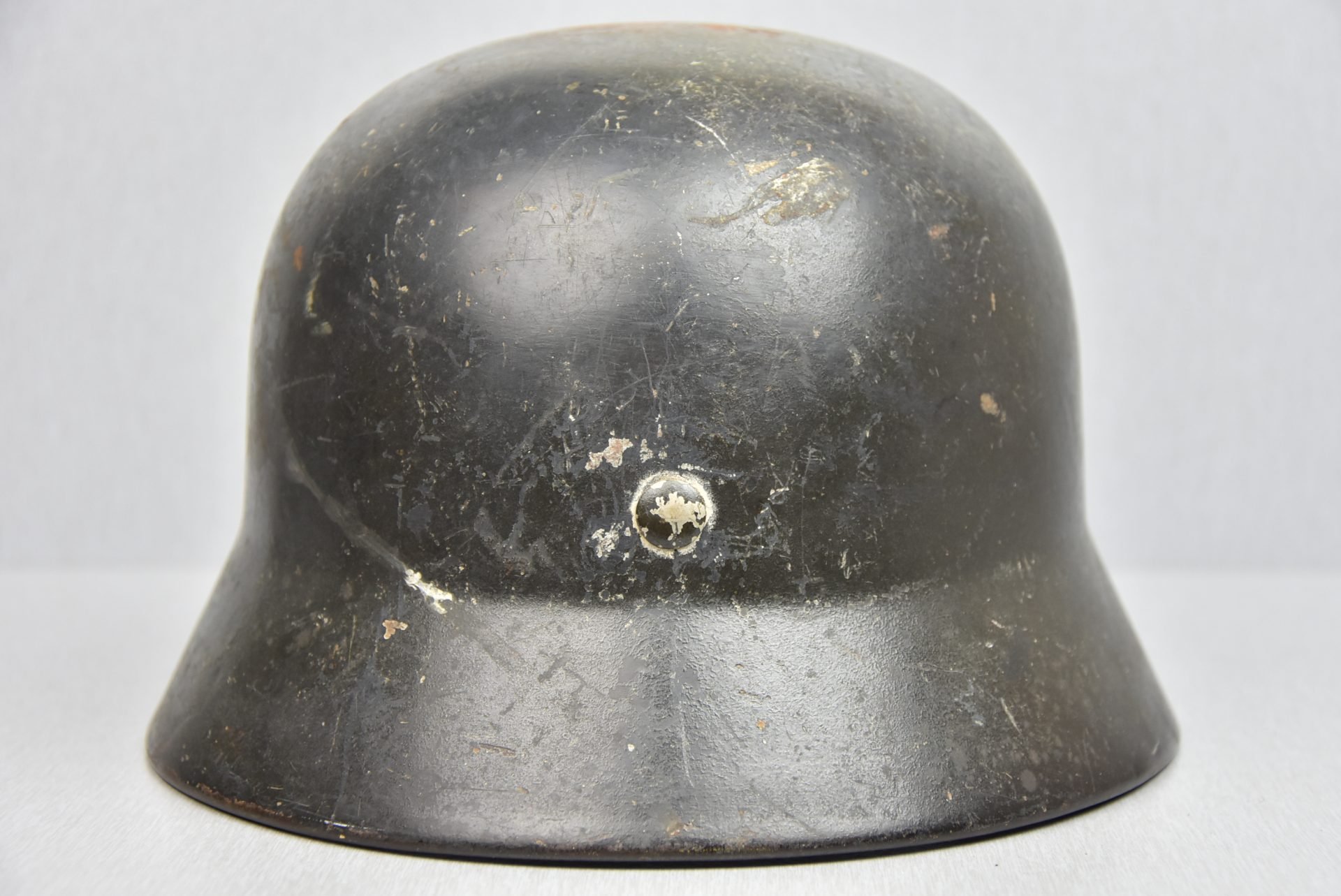 Early M35 Luftwaffe double decal steel helmet with droop tail eagle ET64 1937 — image 6