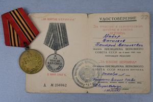 WW2 Russian medal 'For the Capture of Berlin' 1945 with …