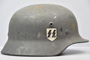 M40 Waffen-SS single decal steel helmet Q64