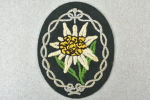 Army (Heer) mountain trooper 'Gebirgsjäger' edelweiss sleeve badge