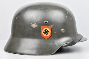 M35 Polizei double decal steel helmet NS64 1938