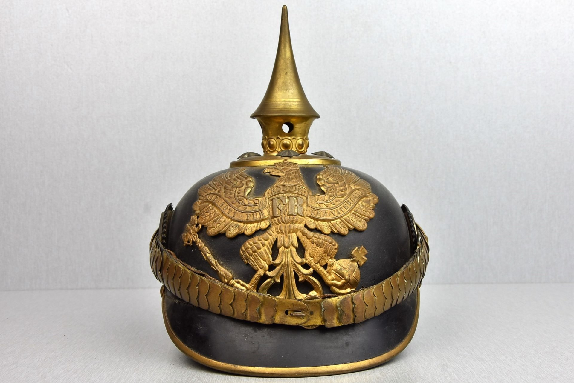 WW1 German M95 Prussian officer spike helmet 1917 — image 5