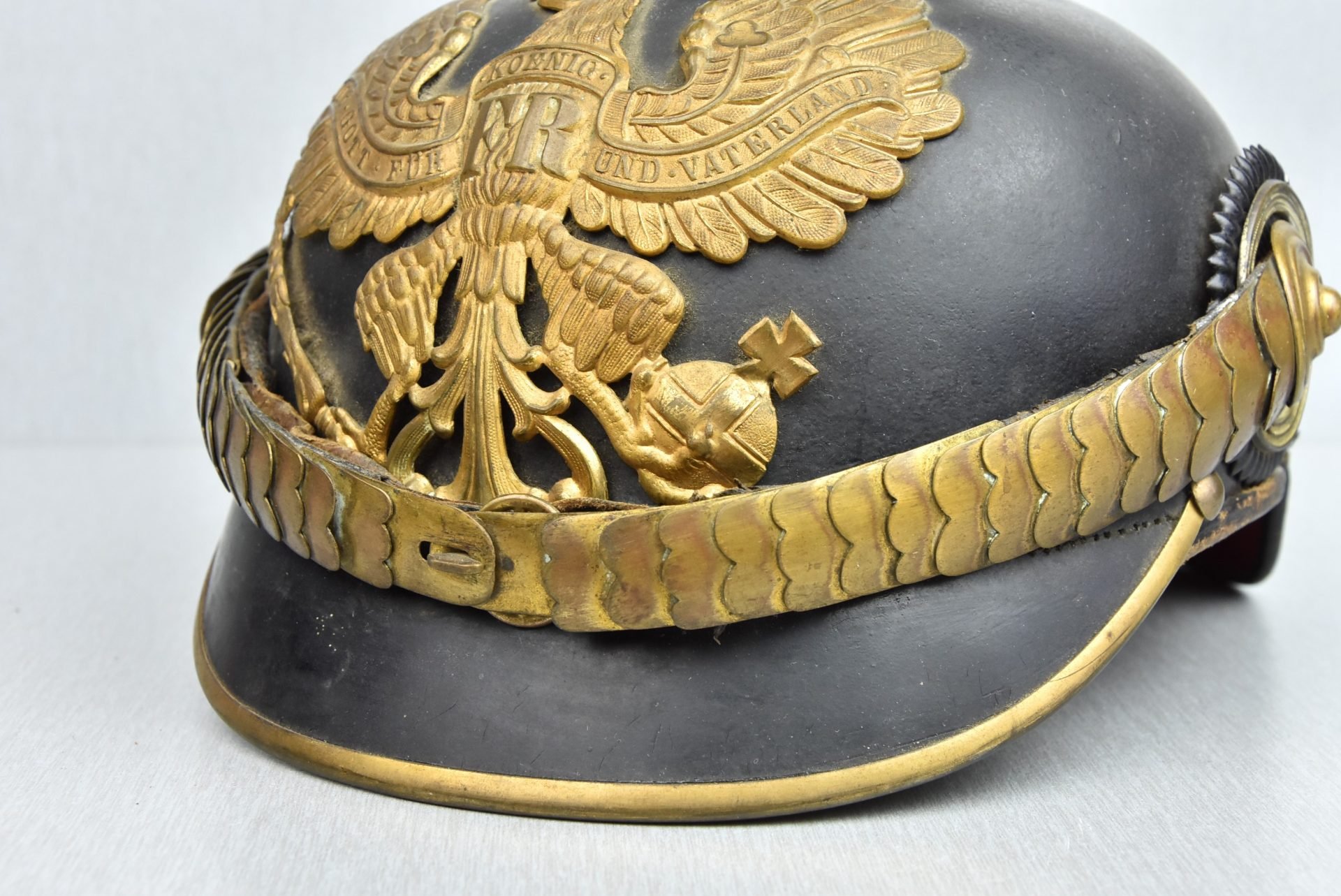 WW1 German M95 Prussian officer spike helmet 1917 — image 6