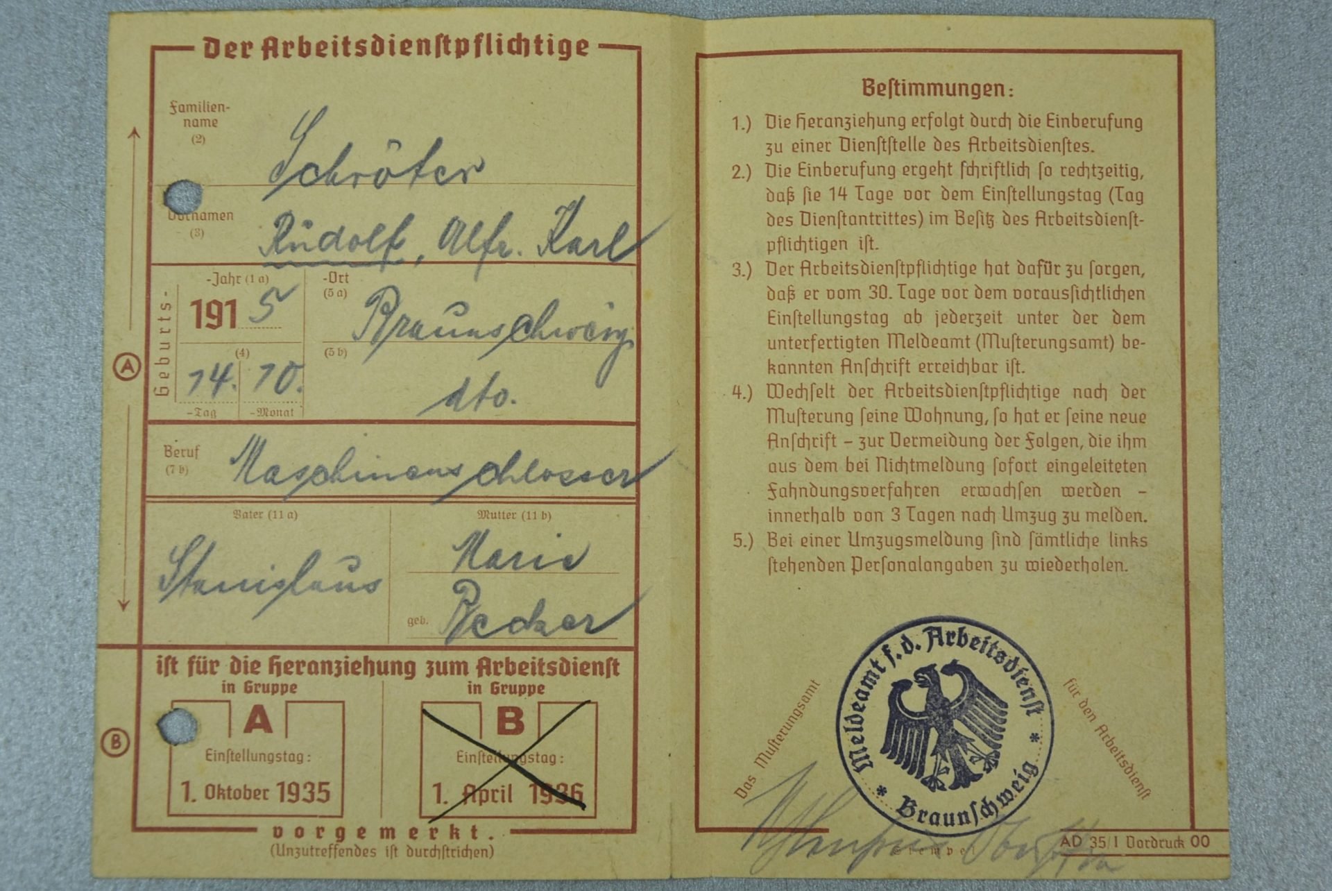 Wehrpass luftwaffe mechanic joined army (Heer) black wound badge for grenade splinter in Russia and close combat calender — image 10