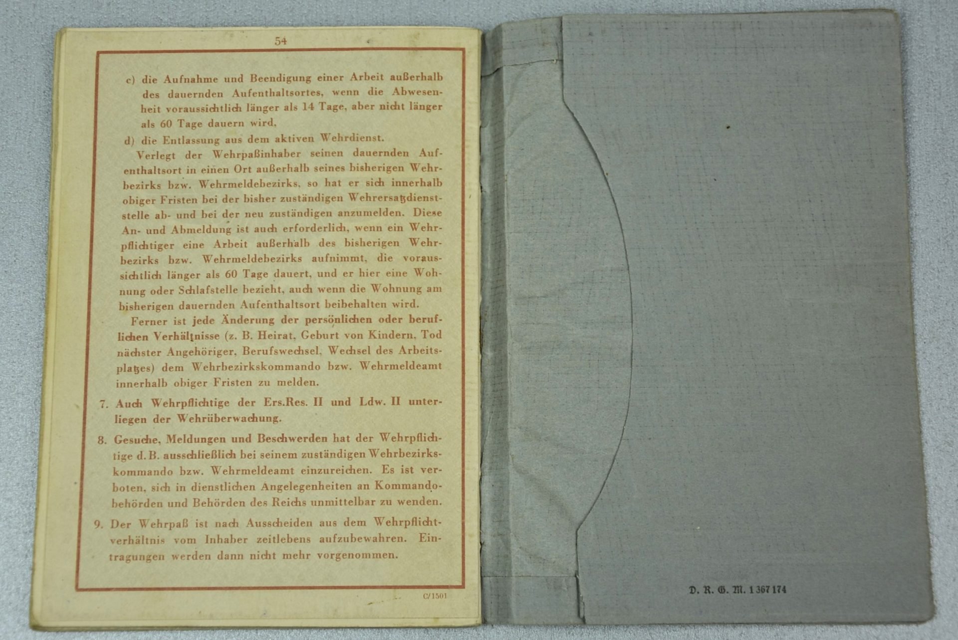 Wehrpass luftwaffe mechanic joined army (Heer) black wound badge for grenade splinter in Russia and close combat calender — image 42