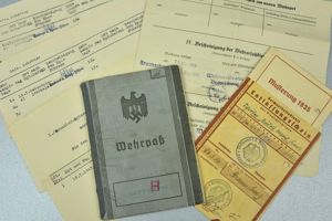 Wehrpass luftwaffe mechanic joined army (Heer) black wound badge for …