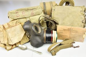 Lot British equipment as found left behind in Belgium 1944