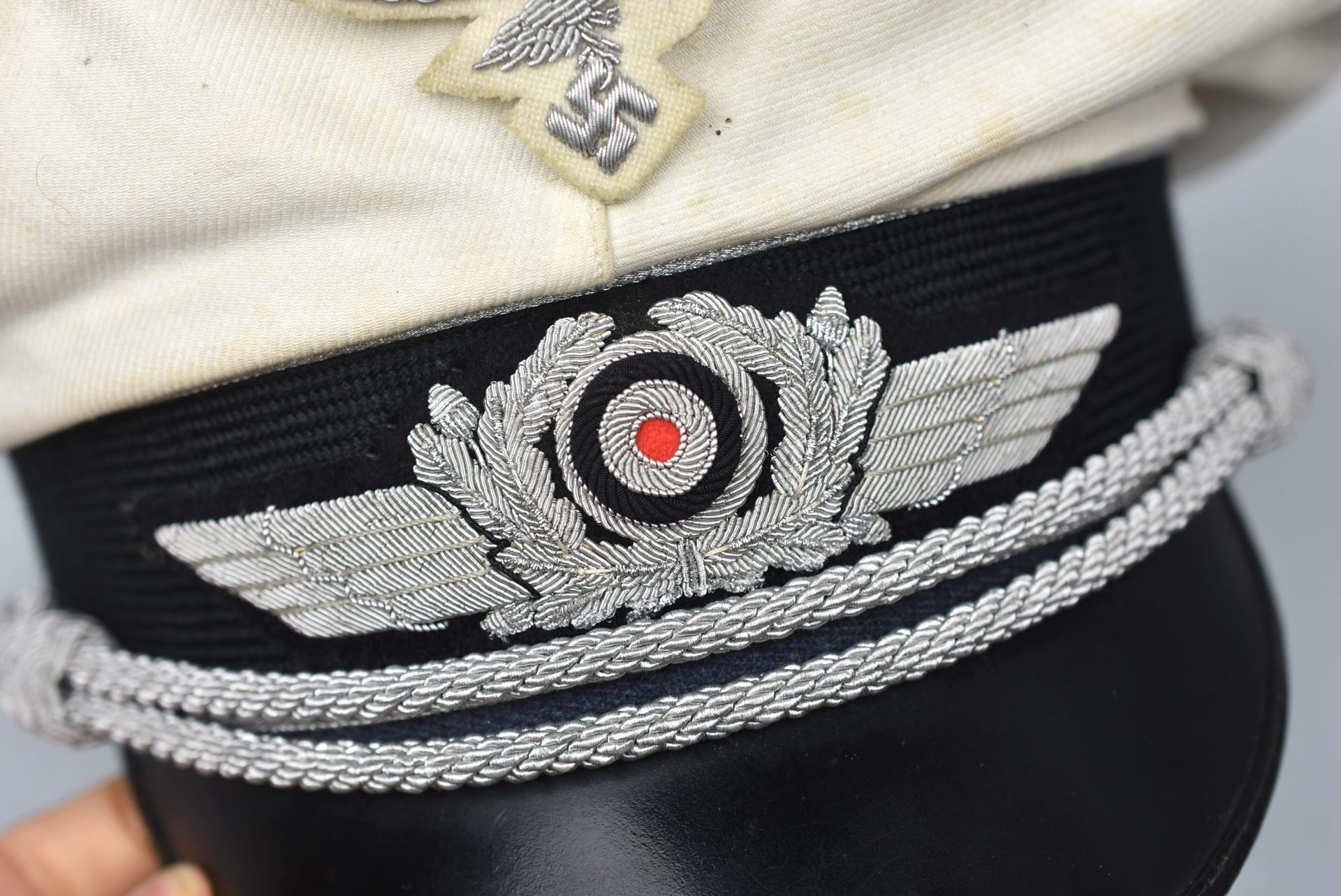 RARE Luftwaffe white topped officer summer visor cap by Clemens Wagner — image 12