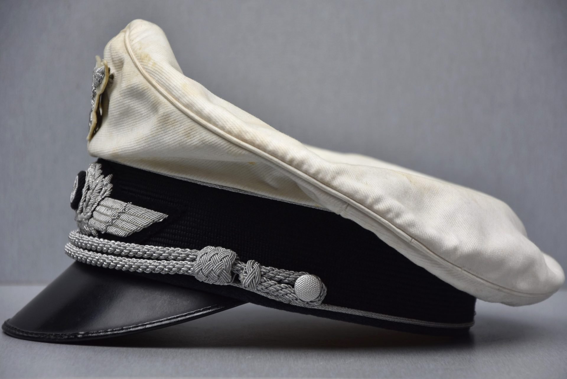 RARE Luftwaffe white topped officer summer visor cap by Clemens Wagner — image 2