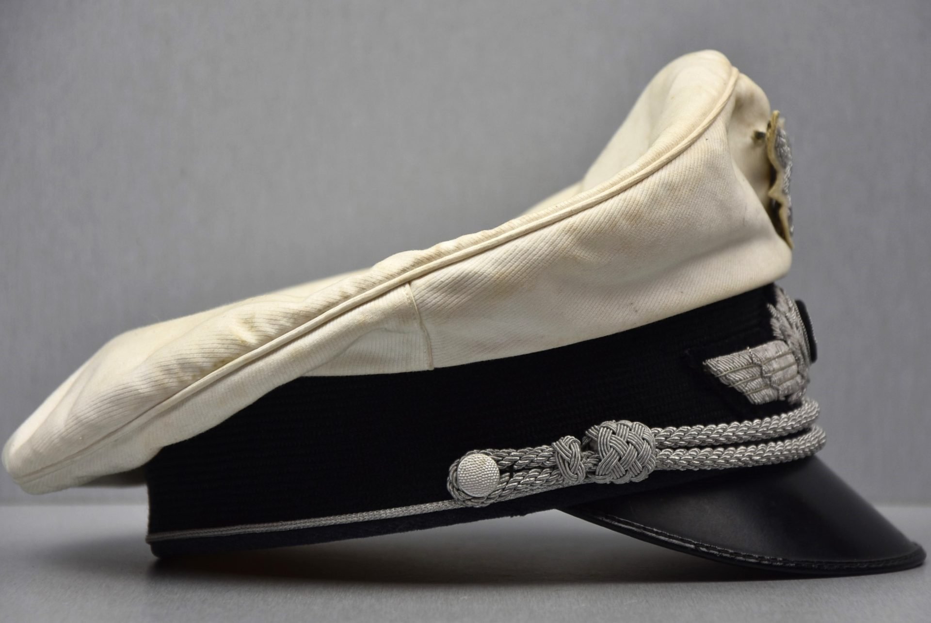 RARE Luftwaffe white topped officer summer visor cap by Clemens Wagner — image 5