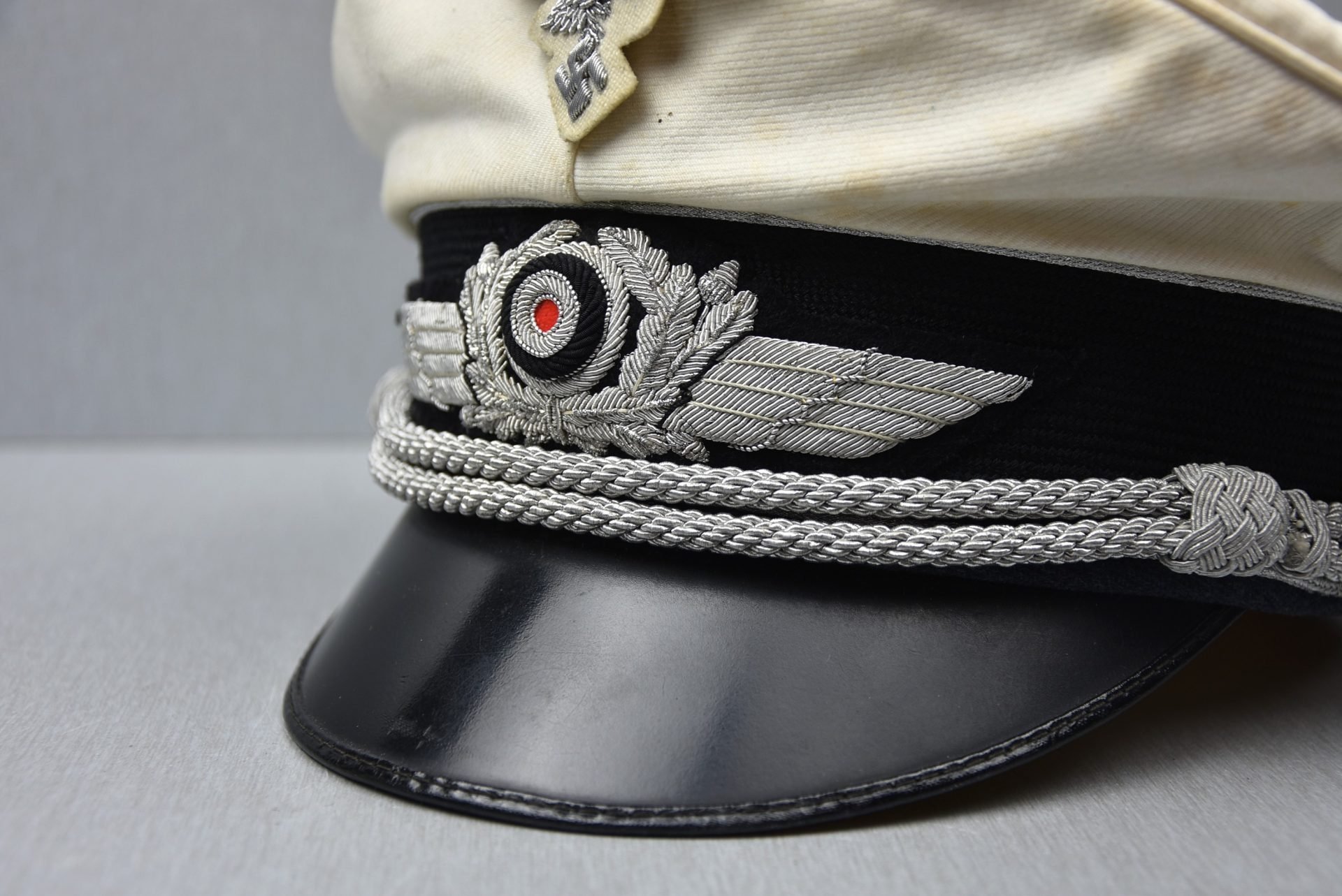 RARE Luftwaffe white topped officer summer visor cap by Clemens Wagner — image 7